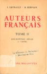 Auteurs franais - Tome II - Dix-septime sicle (2e Partie) 