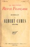 Hommage  Albert Camus - 1913-1960