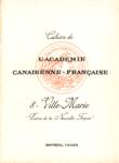 Pome de la Nouvelle-France - Ville-Marie - Cahiers de l'Acadmie canadienne-franaise - Tome VIII
