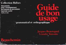 Guide de bon usage grammaticale et orthographique