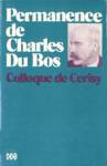 Permanence de Charles Du Bos - Colloque de Cerisy