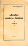 Littrature canadienne-franaise - La prose