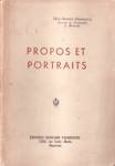 Propos et portraits