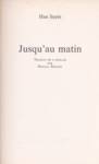 Jusqu'au matin