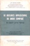 De quelques applications du droit compar